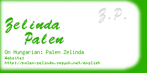 zelinda palen business card